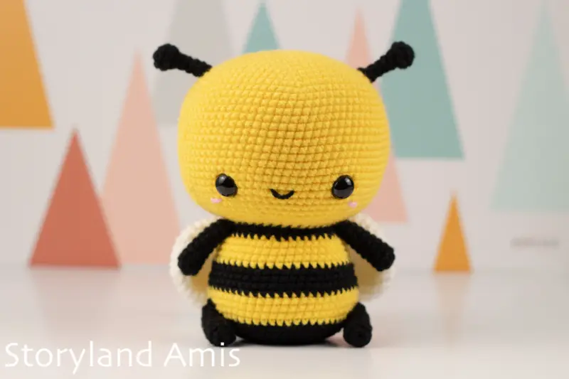 An amigurumi bee.